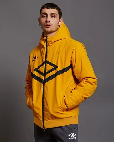 Padded jacket with front print - Yellow